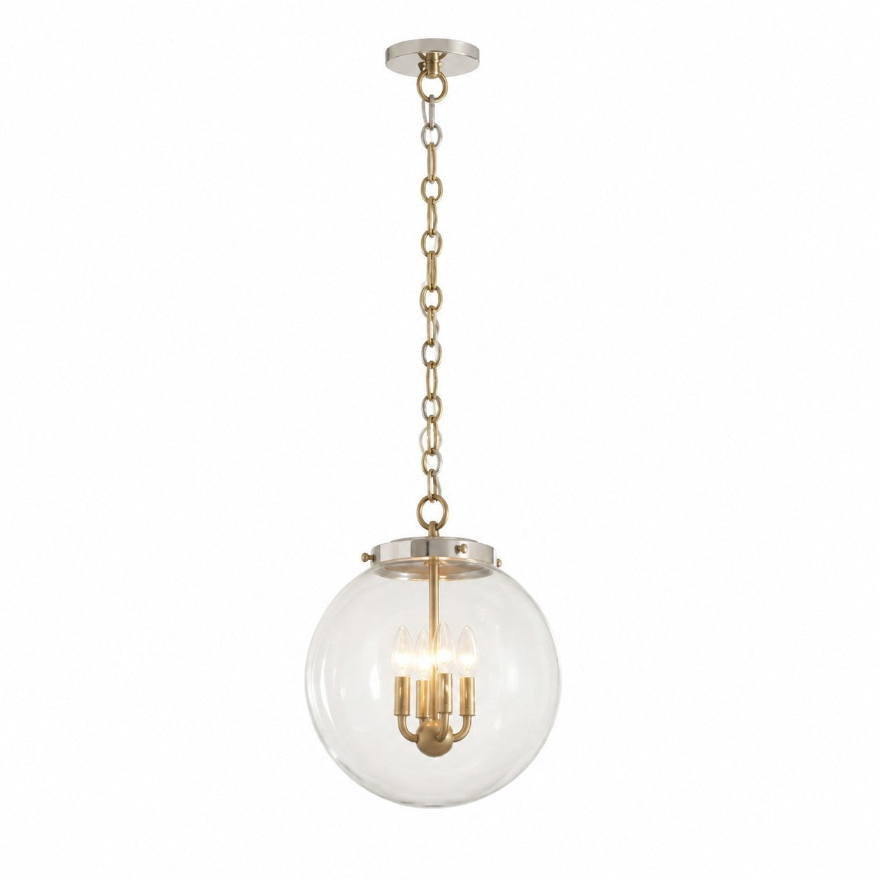 Oona Farmhouse Gold Glass Globe Pendant Light