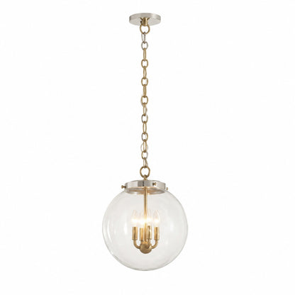Oona Farmhouse Gold Glass Globe Pendant Light