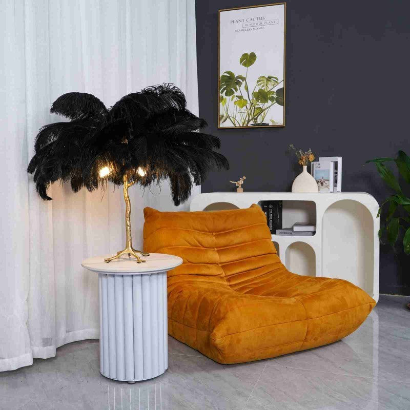 Marco Ostrich Feather Table Lamp