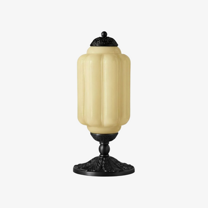 Nexos French Retro Cream Glass Textured Eloise Table Lamp