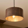 Glimmera Vintage Hammered Copper Drum Pendant Light