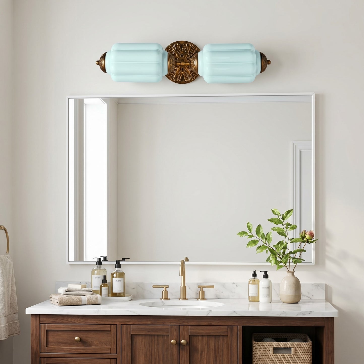 Hartnell Retro Colorful Art Deco Glass Eloise Wall Light