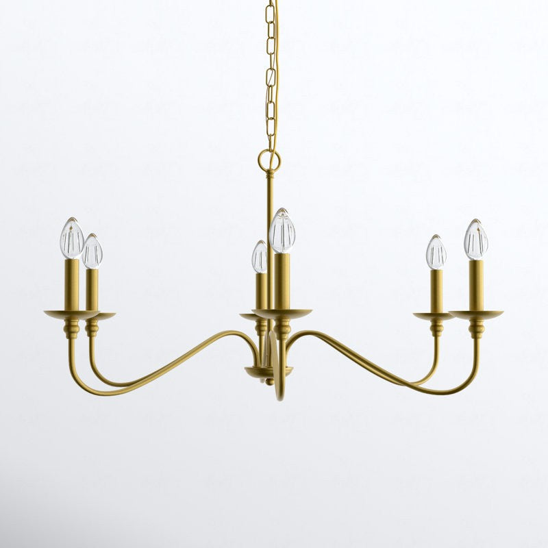 Alistair Vintage Candle Style Metal Chandelier
