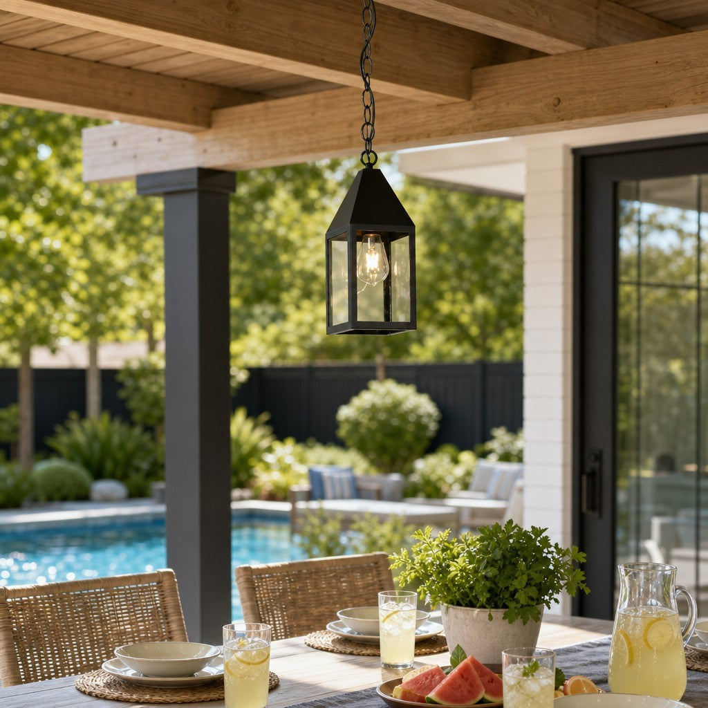 Merrick Farmhouse Outdoor Patio Porch Small Pendant Light