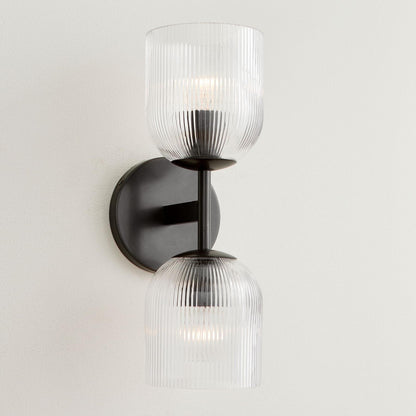 Alain Cooper Ribbed Glass Wall Sconce
