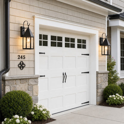 Randall Farmhouse Outdoor Black Patio Wall Light