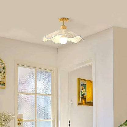 Celenor Modern Flower Fabric Semi Flush Mount Ceiling Light