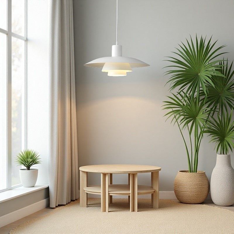 Emery Nordic Three Tier Metal Disc Pendant Light