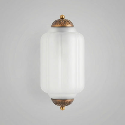 Michael Vintage Eloise Milk Glass Flush Wall Light