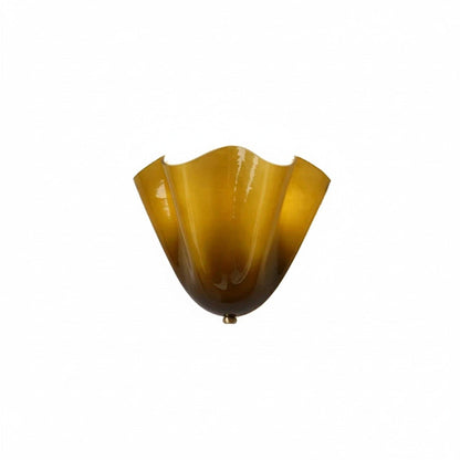 Kyrintha Mid-Century Skirt Shell Glass Fazzo Petalia Wall Sconce