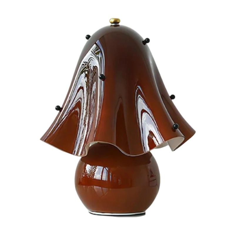 Catalina Modern Wavy Glass Petal Fazzo Table Lamp