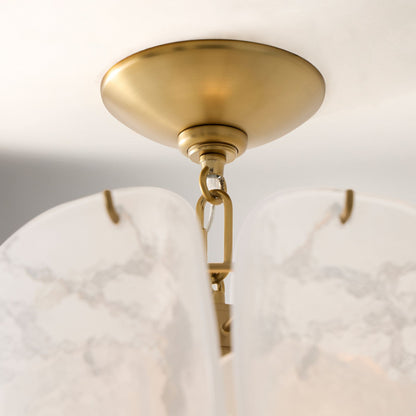 Pelagia Modern Textured Glass Flush Mount Ceiling Light