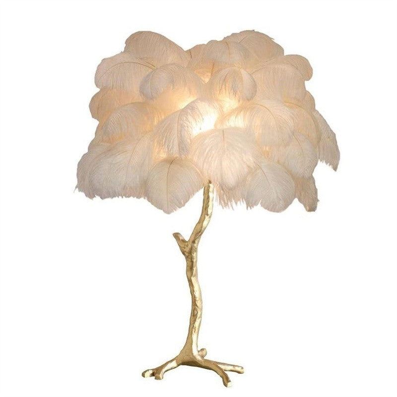 Marco Ostrich Feather Table Lamp