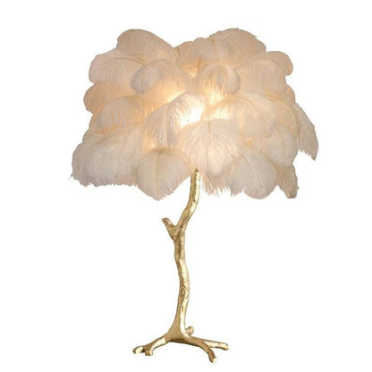 Marco Ostrich Feather Table Lamp
