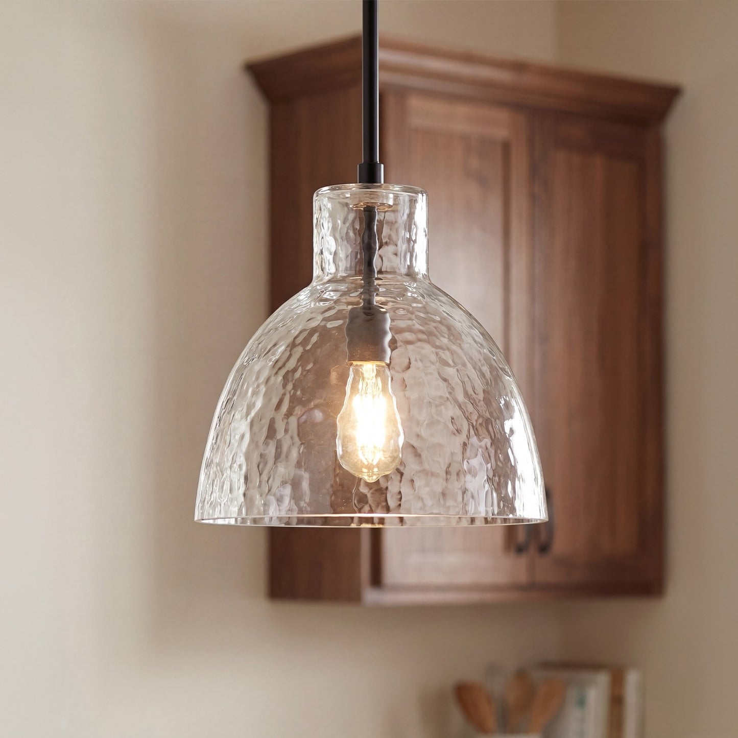 Keen Farmhouse Glass Dome Pendant Light