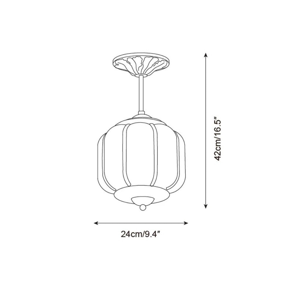Conran Vintage Milk Glass Lantern Eloise Ceiling Light