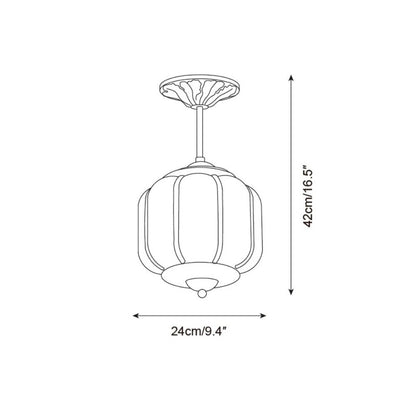 Conran Vintage Milk Glass Lantern Eloise Ceiling Light