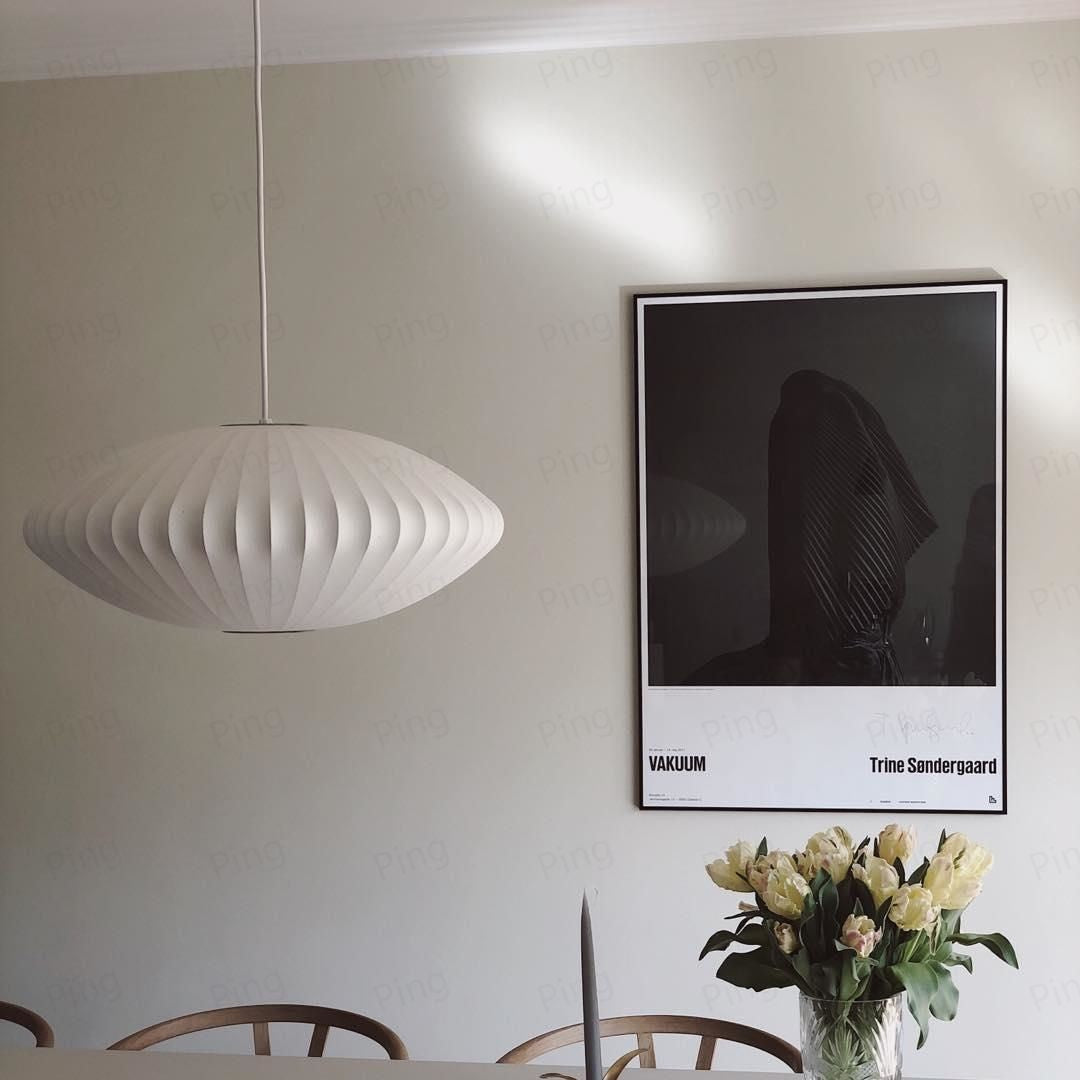 Leocadia White Saucer Nelson Bubble Pendant Light