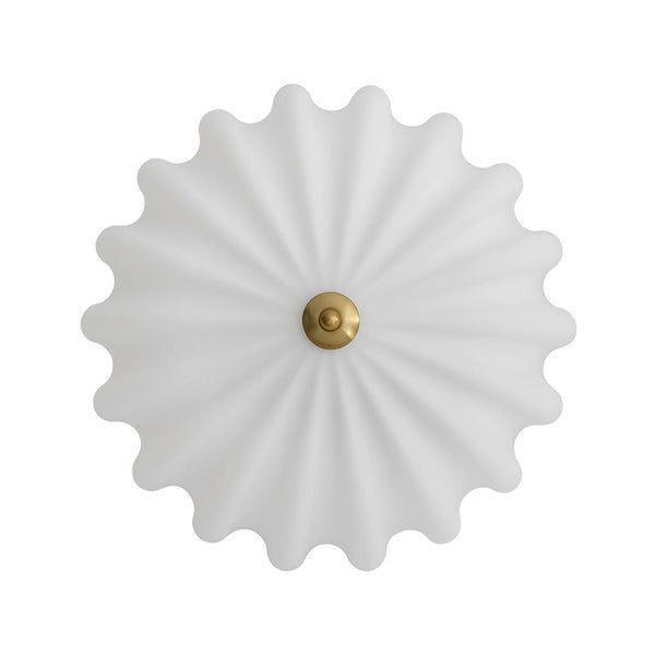 Dakota Modern Flower Shape Milk Glass Ceiling Light