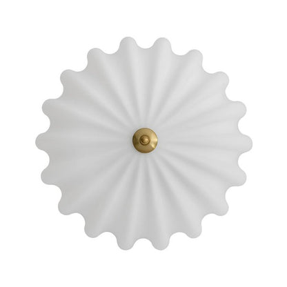 Dakota Modern Flower Shape Milk Glass Ceiling Light