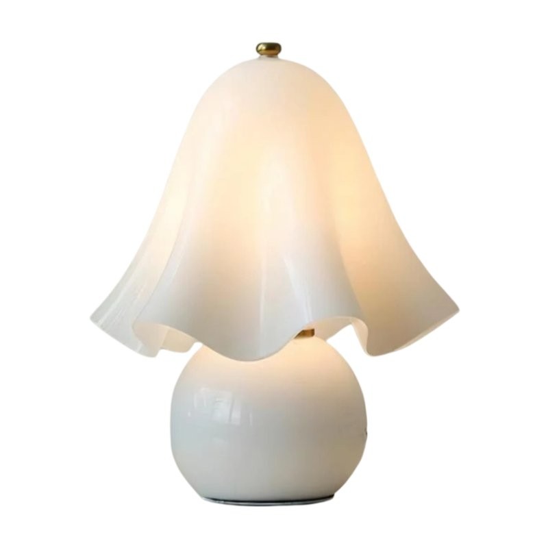 Catalina Modern Wavy Glass Petal Fazzo Table Lamp