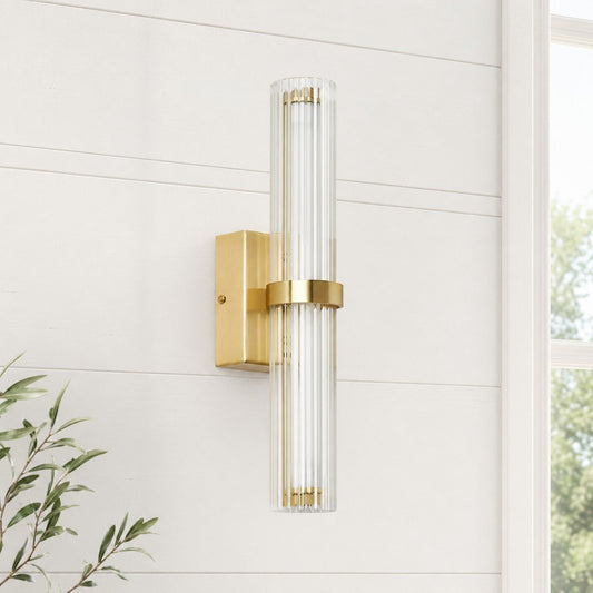 Saelin Modern LED Tube Glass Wall Sconce