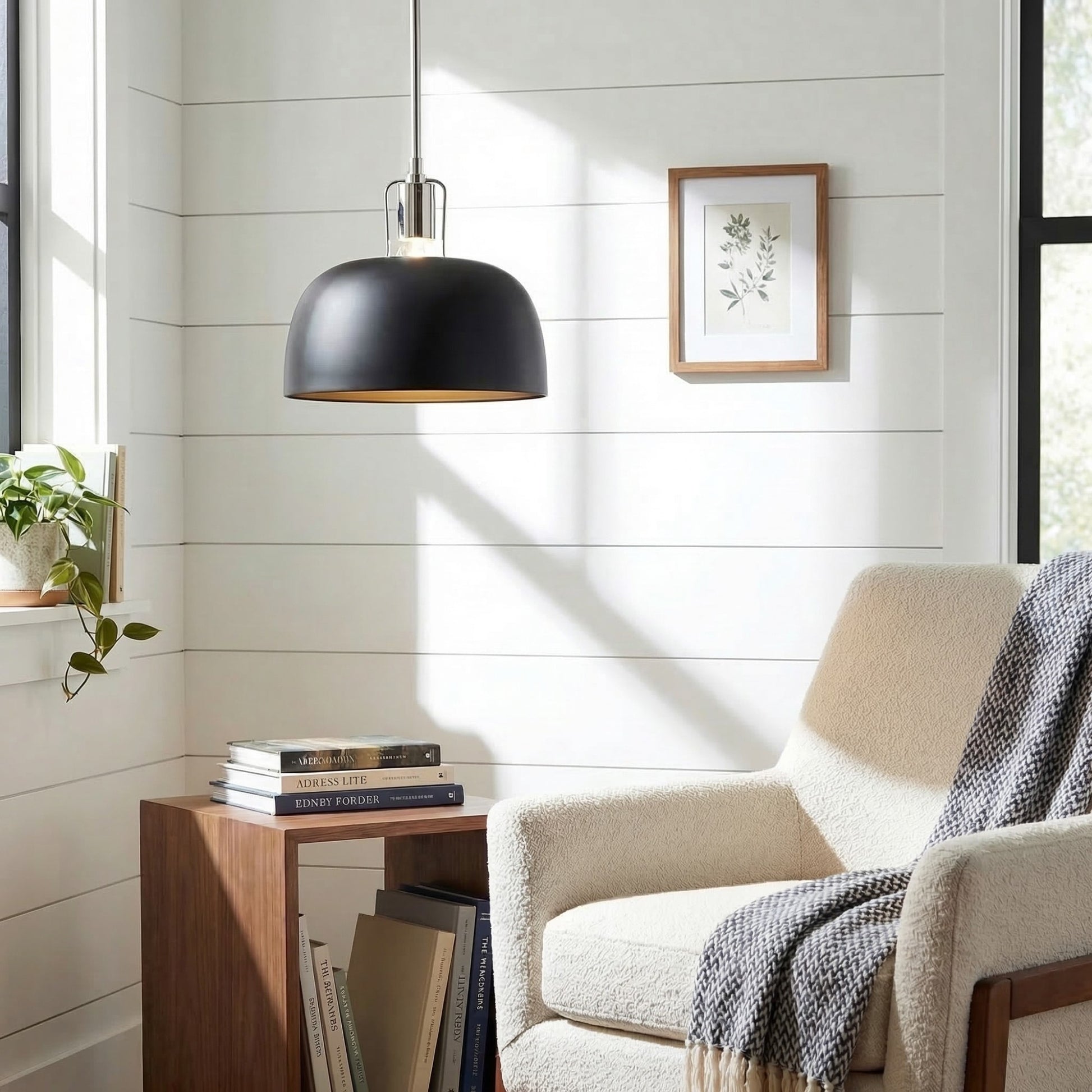 Frey Mid Century Metal Dome Pendant Light