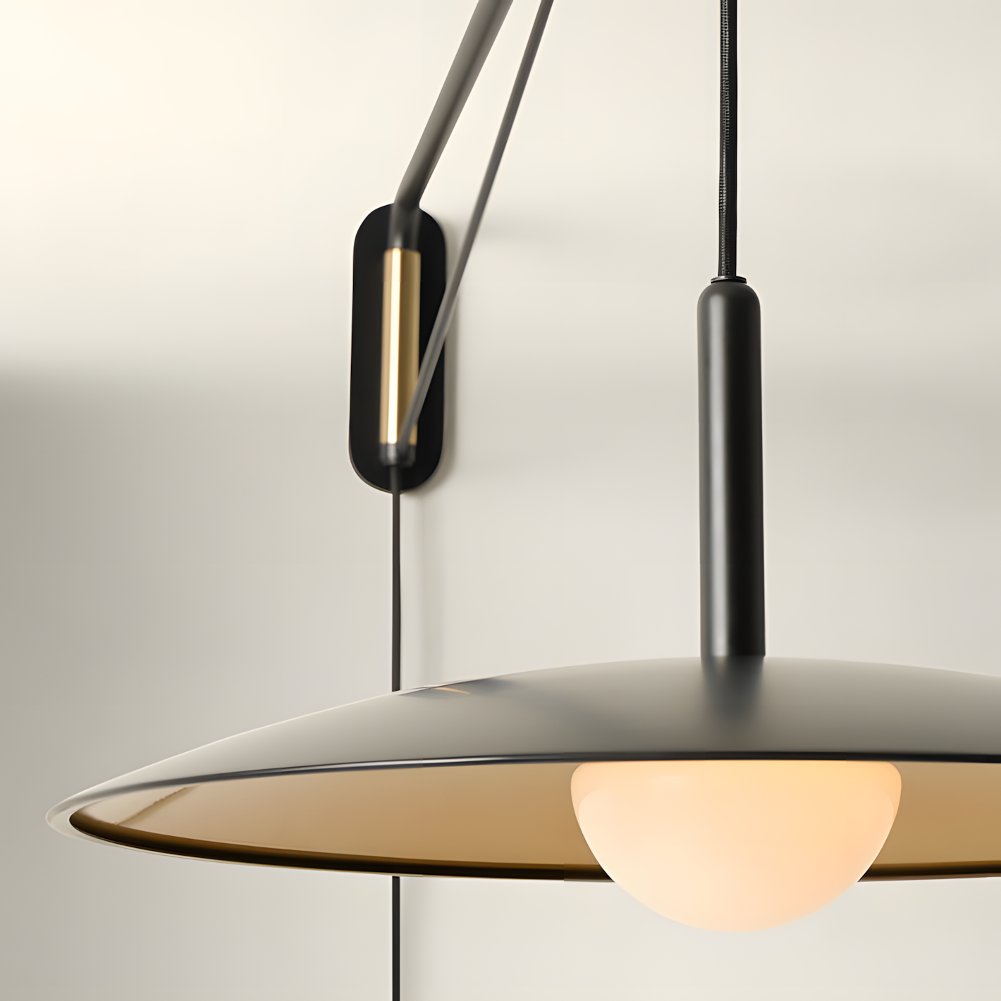 Cruz Minimalist Adjustable Plug-In Wall Sconce