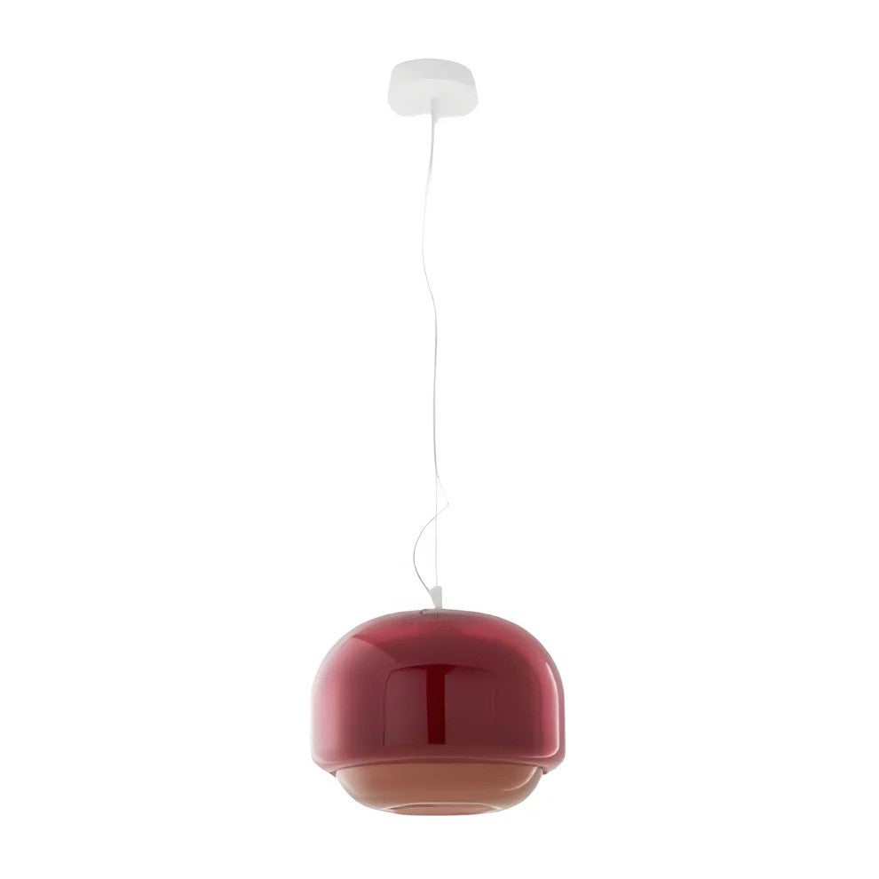 Vexlynn Scandinavian Round Dual-Layer Tinted Glass Pendant Light