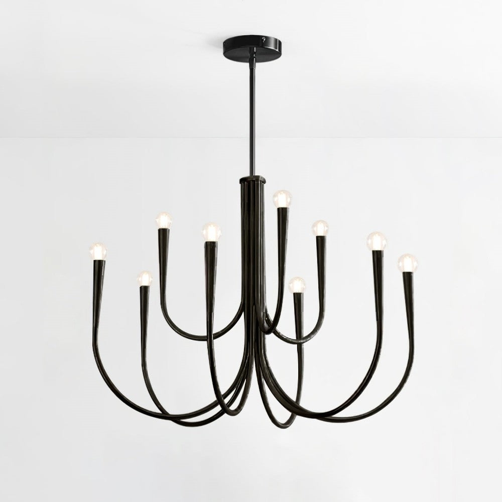Luren Light Luxury Candle Iron Branch Chandelier