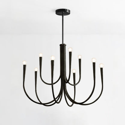 Luren Light Luxury Candle Iron Branch Chandelier