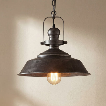 Carmen Industrial Antique Metal Horn Shaped Pendant Light