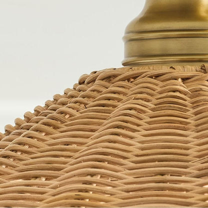 Blisaa Farmhouse Conical Rattan Ceiling Light