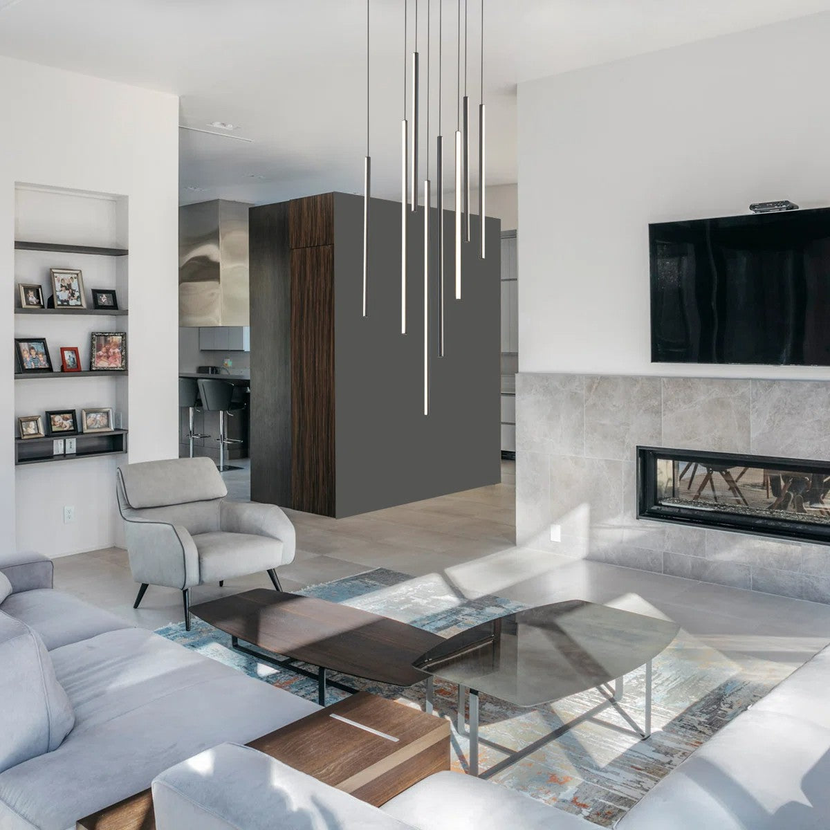 Rory Modern Cluster Cylinder Led Pendant Light