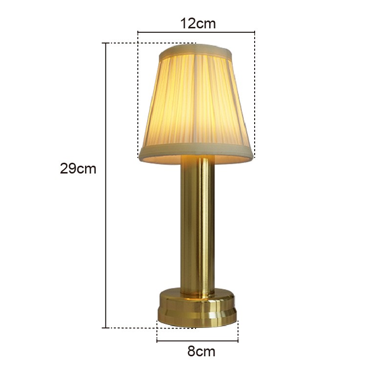 Mariana Cordless Battery Operated Pleated Shade Table Lamp