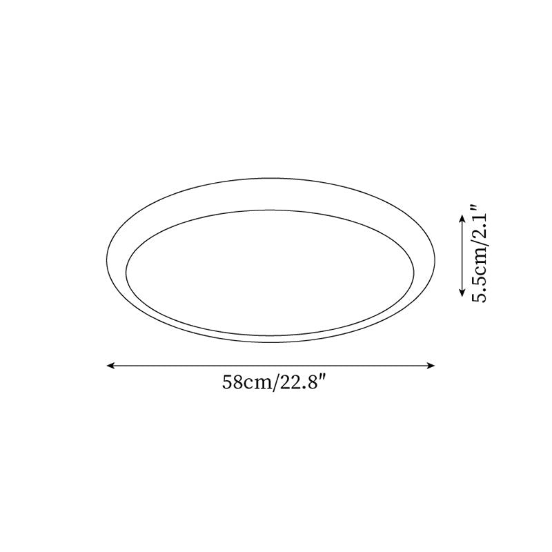Tatum Modern Travertine Disc LED Ceiling Light