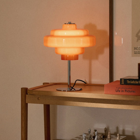 Yves Vintage Tiered Glass Table Light