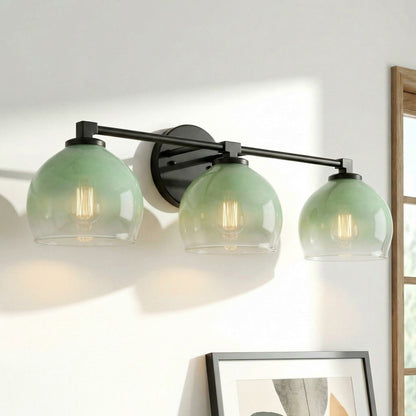 Conrad Vintage 3 Heads Bellflower Glass Wall Sconce