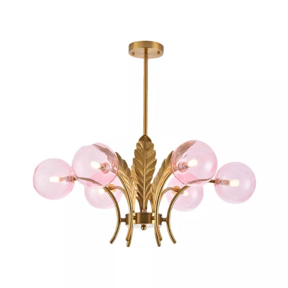 Zephyr Luxury 6-Lights Globe Glass Chandelier