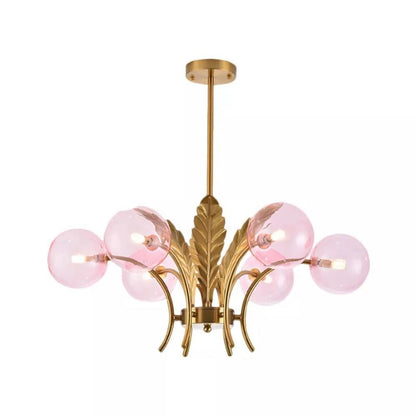 Zephyr Luxury 6-Lights Globe Glass Chandelier