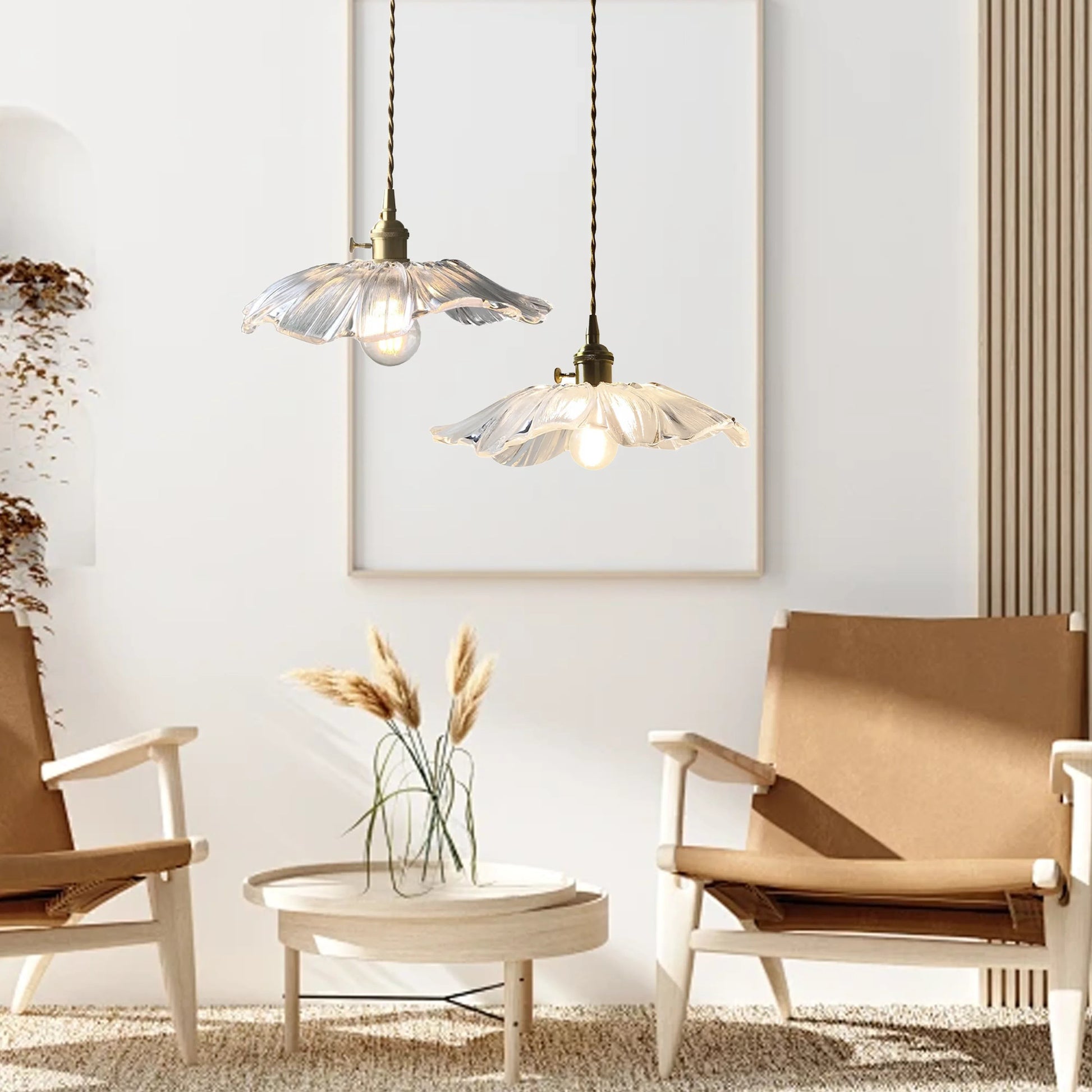 Callista Retro Lotus Creative Glass Pendant Light