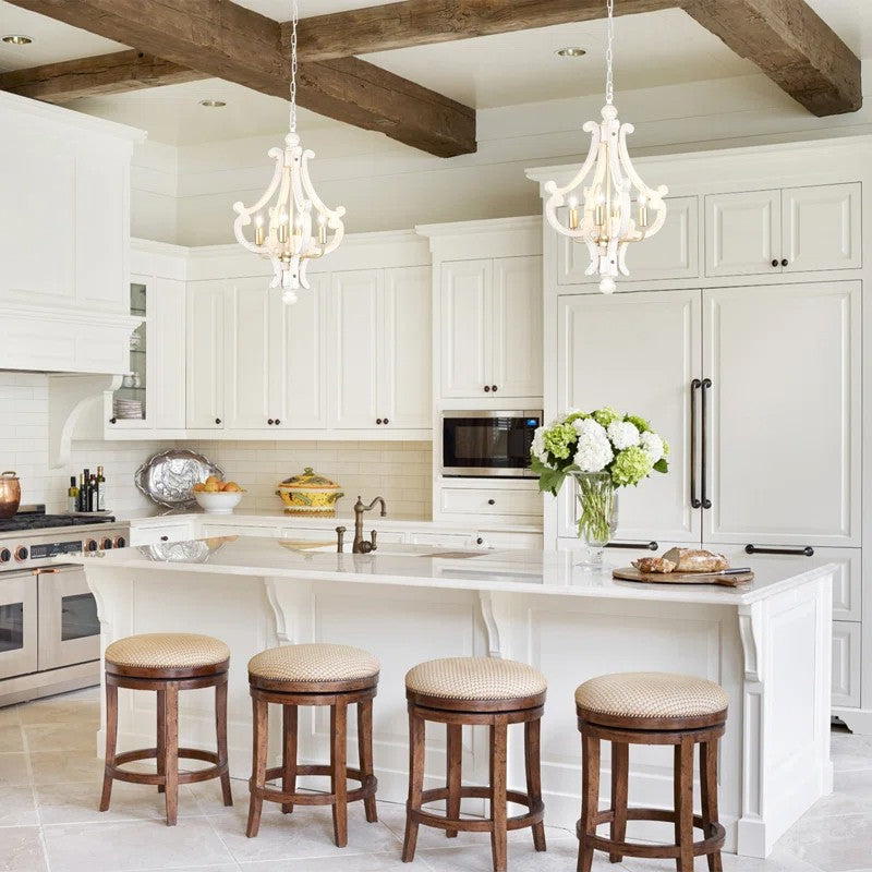 Astridina Rustic Antique Wooden French Country Chandelier