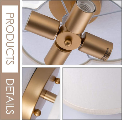 Lisi Modern Fabric Semi Flush Mount Ceiling Light