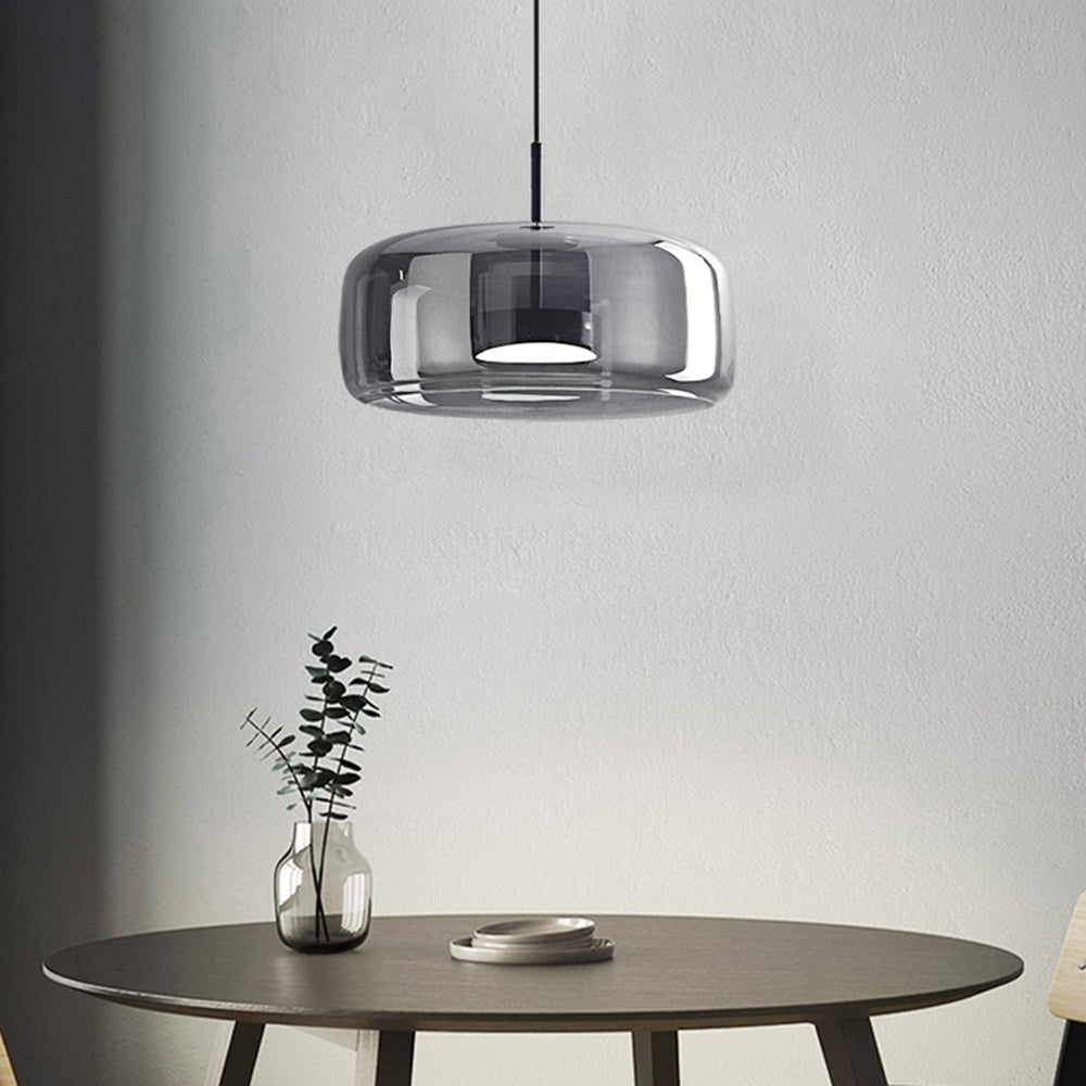 Raith Mouth Blown Glass Shade Pendant Light