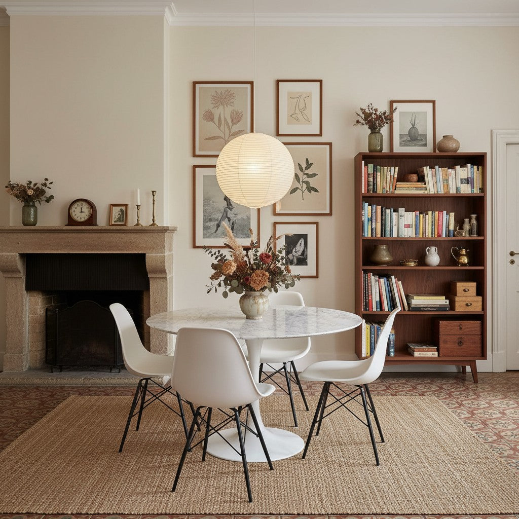 Sorell Minimalist Ribbed Paper Globe Pendant Light