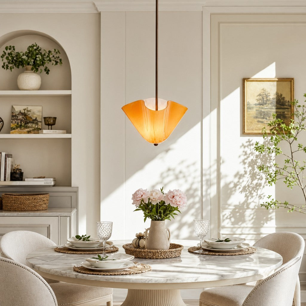 Franklin Modern Shell Glass Fazzo Pendant Light