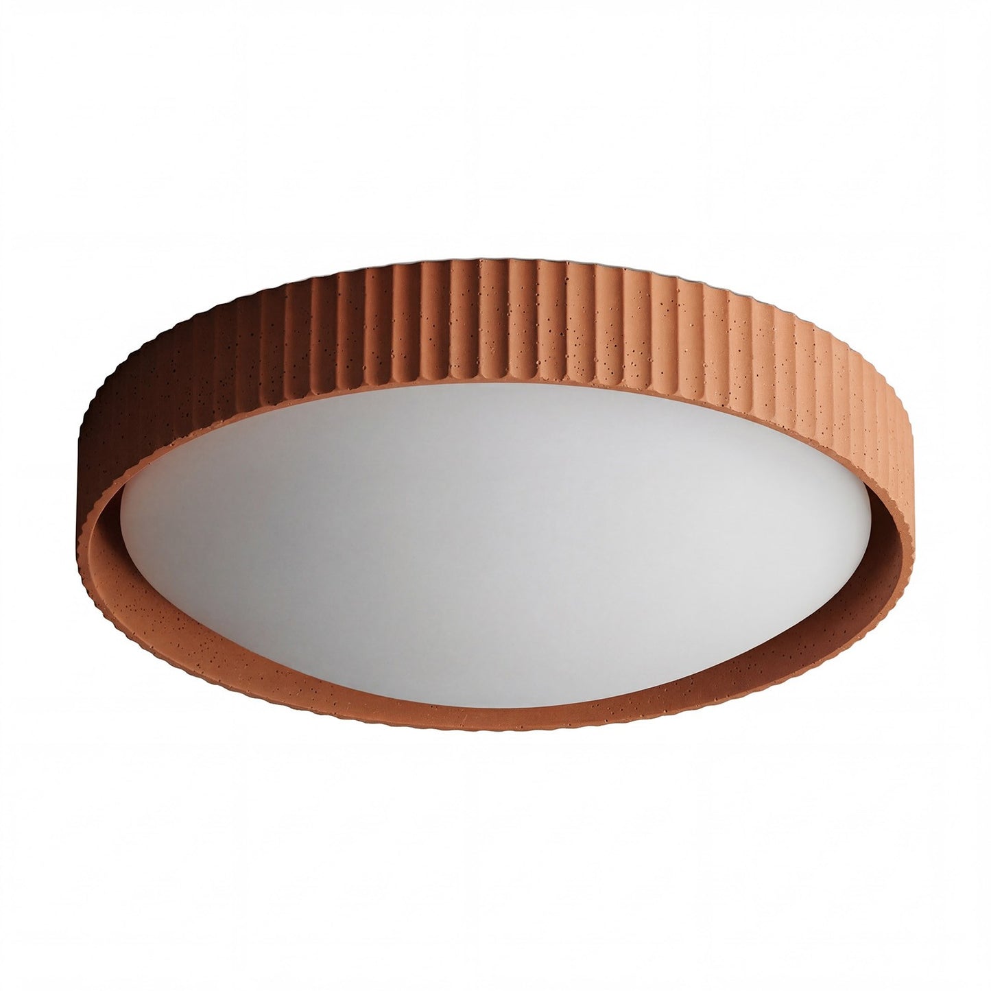 Arnold ‎Minimalist Round Led Fluted Concrete Ceiling Light