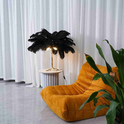 Marco Ostrich Feather Table Lamp