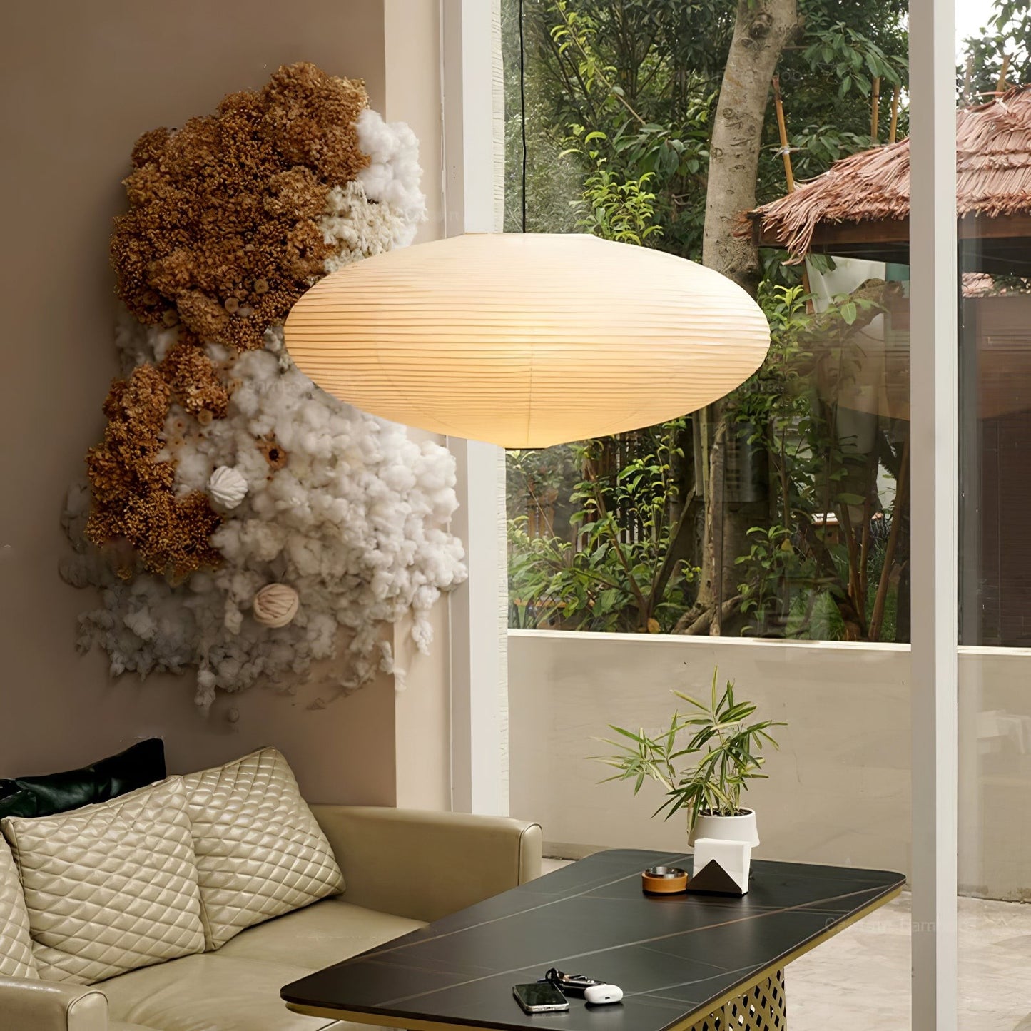 Gino Japanese Rice Paper Lantern Pendant Light