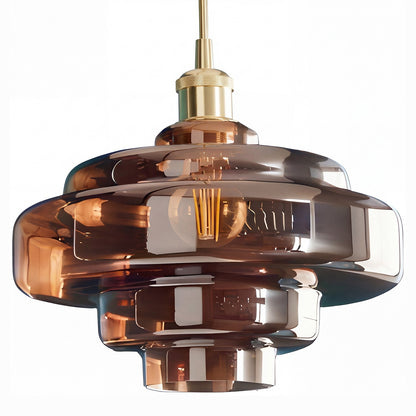 Yves Vintage Tiered Glass Pendant Light